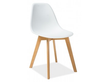 Jídelní židle MORIS bílá/buk