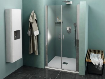 Polysan ZOOM LINE sprchové dveře dvojkřídlé 1000mm, čiré sklo