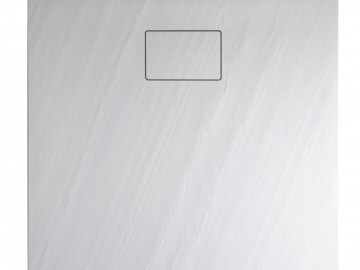 Sapho ACORA vanička z litého mramoru, čtverec 80x80x3,5cm, bílá, dekor kámen