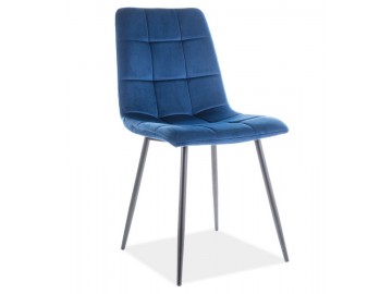 Jídelní čalouněná židle MILA velvet granátově modrá/černá