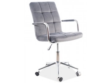 Kancelářská židle Q-022 VELVET šedá