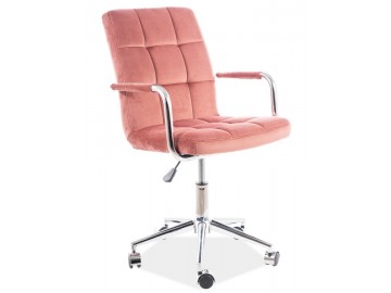 Kancelářská židle Q-022 VELVET starorůžová