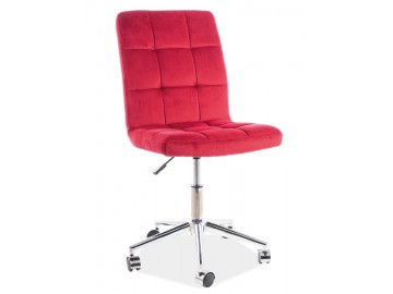 Kancelářská židle Q-020 VELVET červená bordó