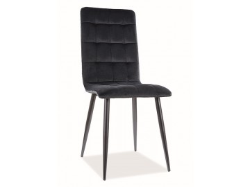Jídelní čalouněná židle MOTO VELVET černá/černá