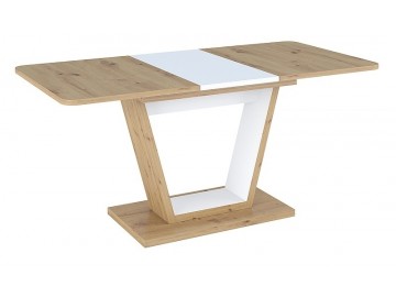Jídelní stůl rozkládací NIGEL 120x80 dub artisan/bílá mat