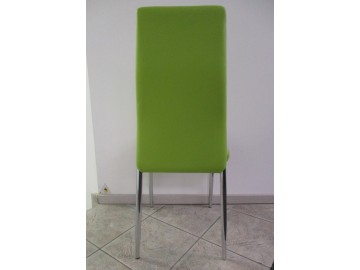 Jídelní čalouněná židle HRON-261 zelená/chróm