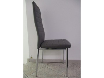 Jídelní čalouněná židle HRON-261 sv. šedá/chróm