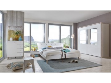Postel 160 BERGEN 351 bílá/dub
