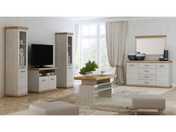 Jídelní stůl rozkládací KORA 160x90 jasan bílý