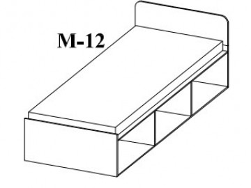 *MARIO M-12 postel 90x200 cm bílá/růžová