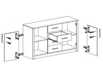 Komoda GENEWA 2 láva