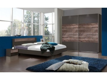 Postel ILONA 293 180x200 cm grafit/dub bahenní