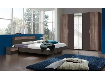 Postel ILONA 351 160x200 cm grafit/dub bahenní