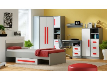 Kontejner k prac. stolu GYT 9 antracit/b&iacute;l&aacute;/červen&aacute;