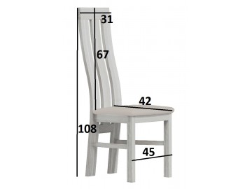 Čalouněná židle II tmavý jasan/Victoria 36