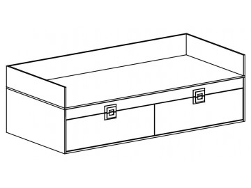 Postel 90x200 NIKO 14 dub jasný/bílá/popel
