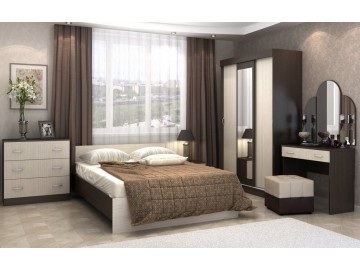 Šatní skříň BASIA 3D WK-551 se zrcadlem belfort/wenge