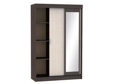 Šatní skříň BASIA 3D WK-551 se zrcadlem belfort/wenge
