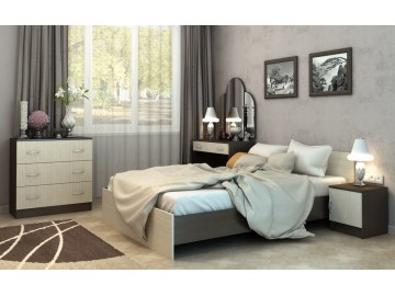 Šatní skříň BASIA 3D WK-551 se zrcadlem belfort/wenge