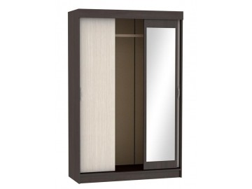 Šatní skříň BASIA 3D WK-551 se zrcadlem belfort/wenge