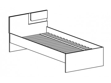 Postel 90x200 cm APETTITA 12 antracit/tyrkys