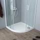 Valentina VENERE oblý sprchový kout 80x80 cm bílý rám čiré sklo