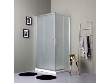 Valentina GIADA sprchový kout 80x100 cm chrom rám saténové sklo