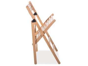 Dřevěná skládací židle SMART bílá