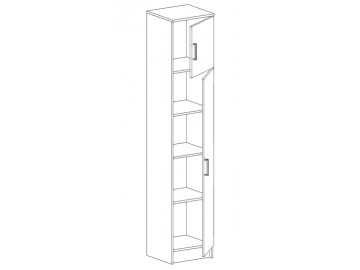 Skříň SK-101 k předsíni MÁŠENKA belfort/wenge