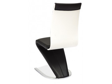 Jídelní čalouněná židle H-134 černá/bílá