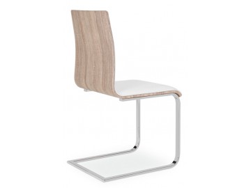 Jídelní čalouněná židle H-690 bílá/dub sonoma