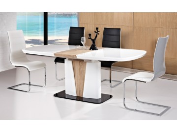 Jídelní čalouněná židle H-668 černá/bílá