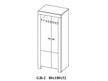 GRAFI GR-02 šatní skříň