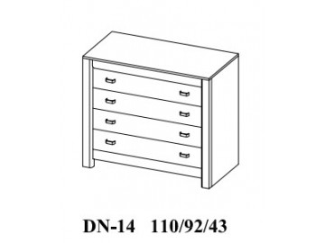 DENVER DN-14 komoda se zásuvkami