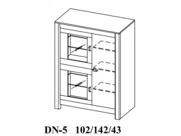 DENVER DN-05 skříňka s vitrínami