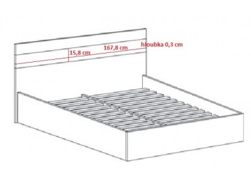 Postel DUBAJ 160x200 cm černá