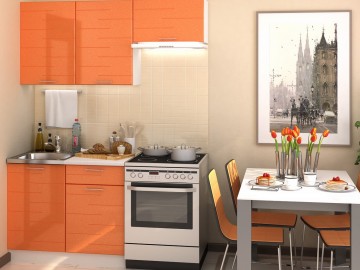 Kuchyně TECHNO 160 oranžová metalic