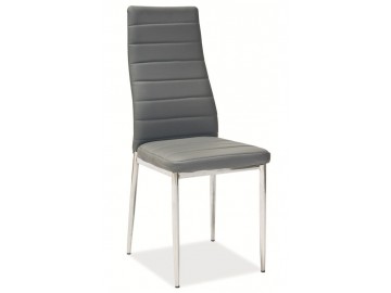 Jídelní čalouněná židle HRON-261 sv. šedá/chróm