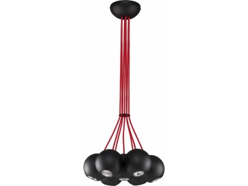Nowodvorski Lustr na lanku 6148 BUBBLE BLACK-RED VII zwis Nowodvorski Lustr na lanku 6148 BUBBLE BLACK-RED VII zwis