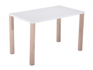 Jídelní stůl ALPINO-781 bílý lesk/dub sonoma