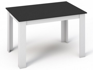 Jídelní stůl KONGO 120x80 bílá/černá