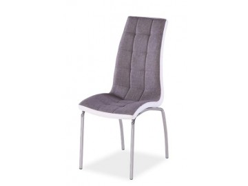 Jídelní čalouněná židle H-104 šedá/bílá