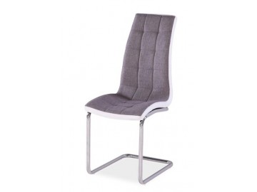 Jídelní čalouněná židle H-103 šedá/bílá