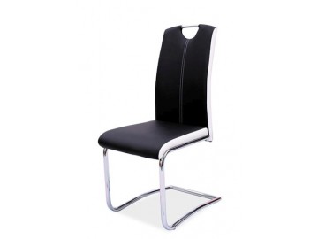 Jídelní čalouněná židle H-341 černá/bílé boky