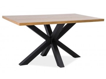 Jídelní stůl CROSS dřevo masiv/kov 150x90