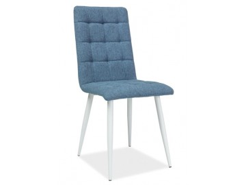 Jídelní čalouněná židle OTTO modrá/bílá