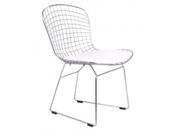 Jídelní židle FINO chrom/bílá