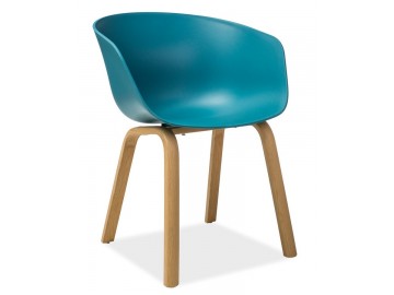 Jídelní židle EGO modrá/dub