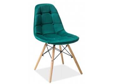 Jídelní židle AXEL III zelená aksamit/buk