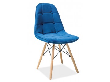 Jídelní židle AXEL III modrá aksamit/buk